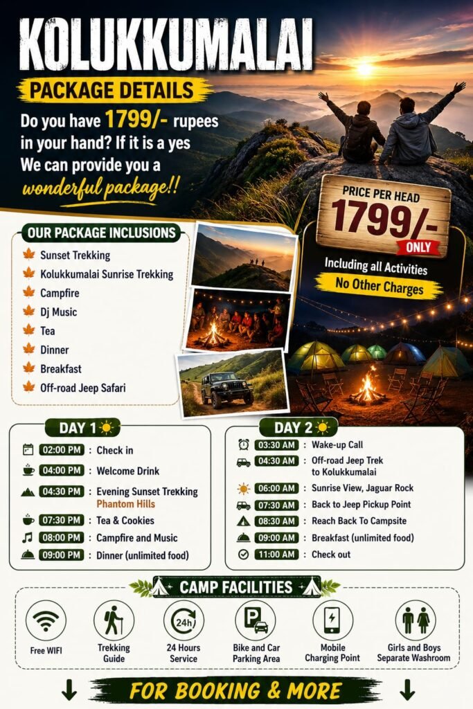 Tour package in Kolukkumalai